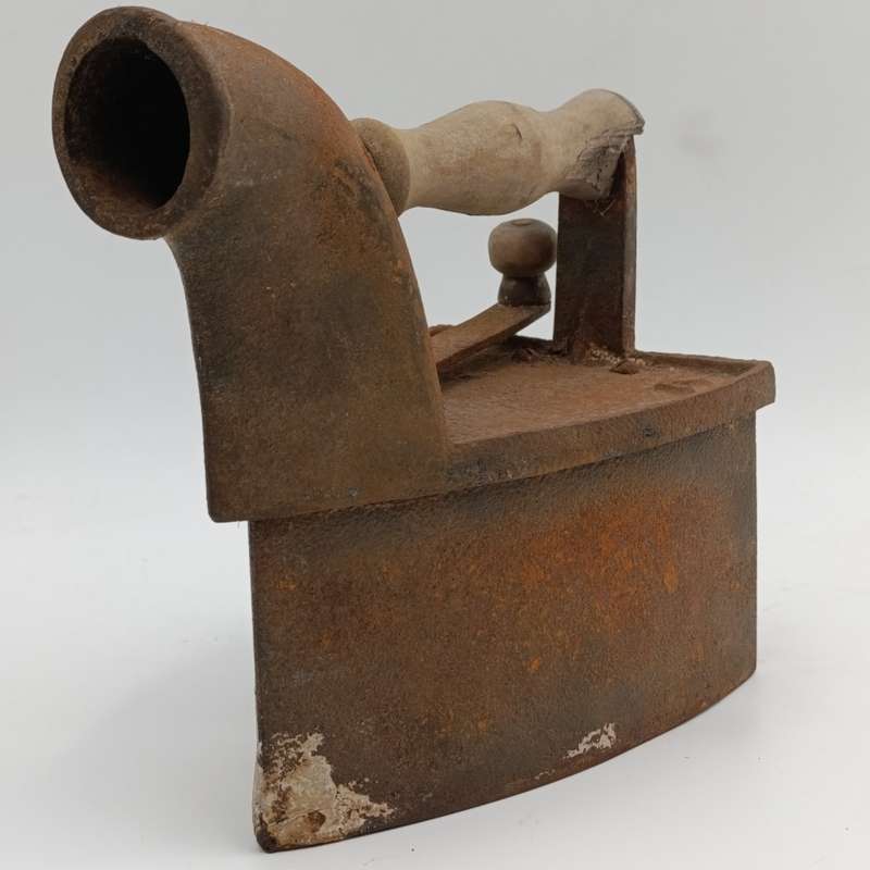 Antique Coal iron with chimney