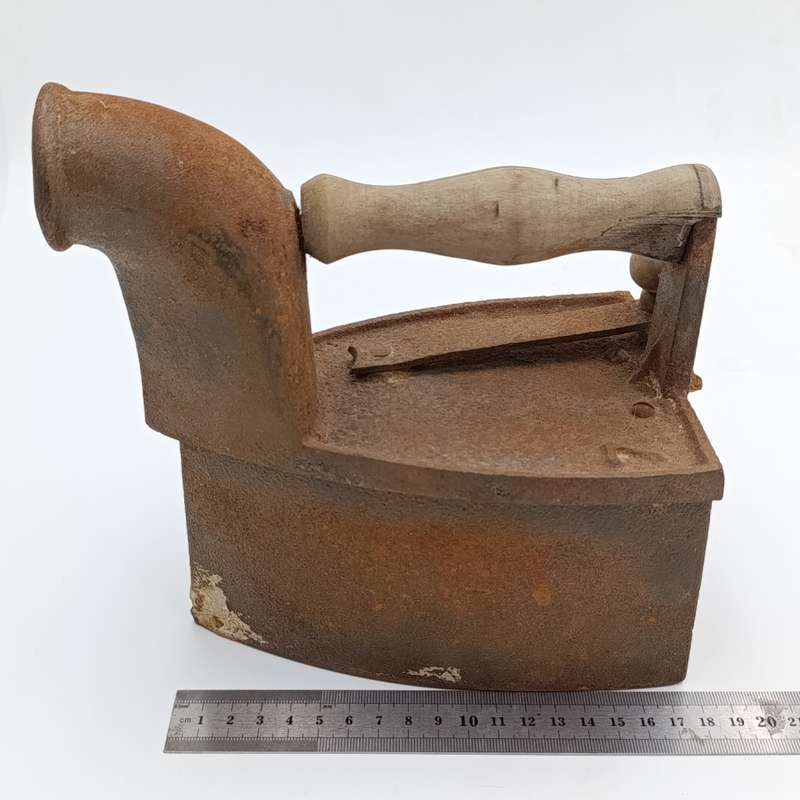 Antique Coal iron with chimney