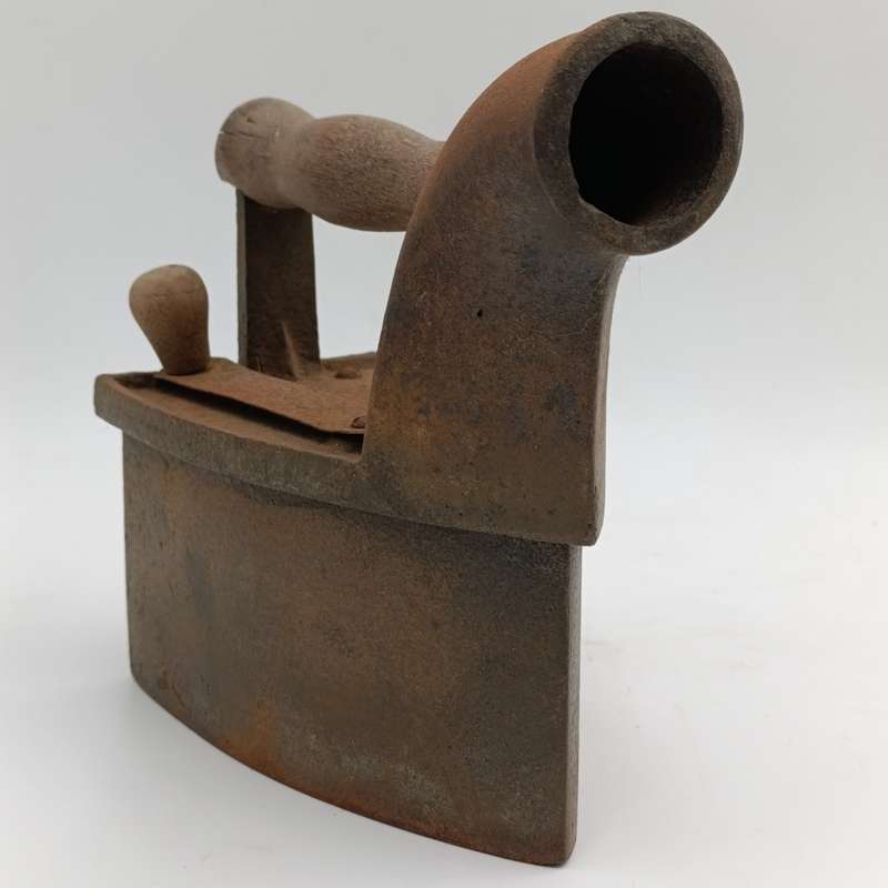 Antique Coal iron with chimney