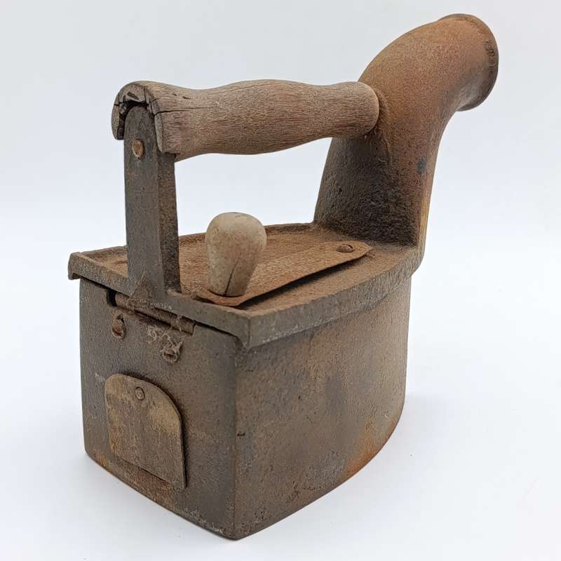 Antique Coal iron with chimney