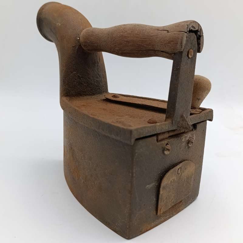 Antique Coal iron with chimney