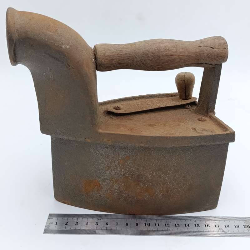 Antique Coal iron with chimney