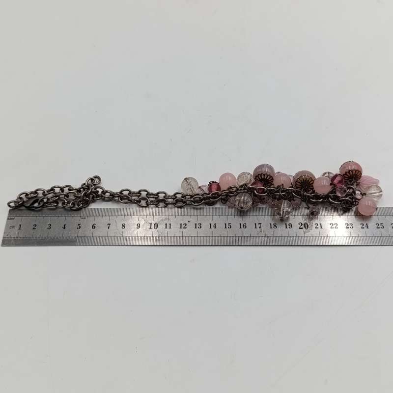 Pink Crystal beads necklace - length 46cm