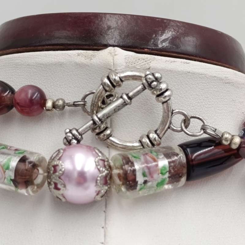 Venetian glass beads necklace - length 61cm