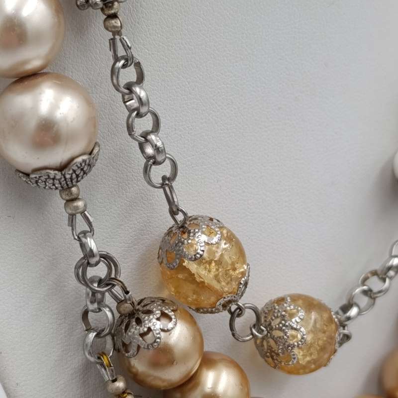 Troll beads necklace with shell - length 70cm