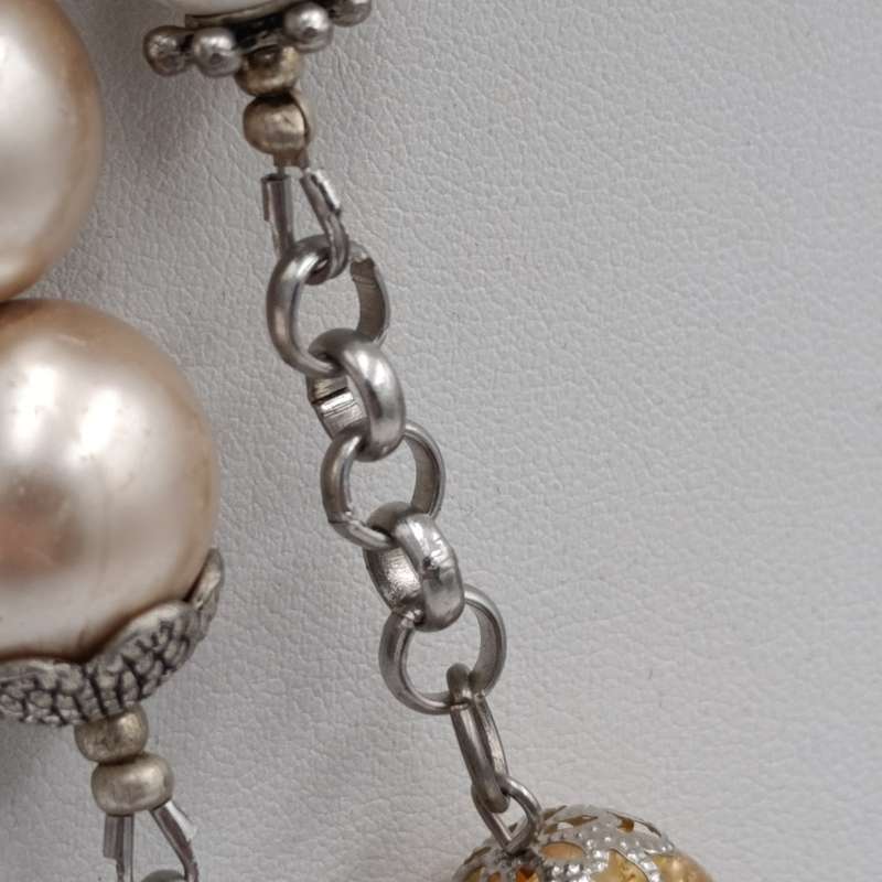 Troll beads necklace with shell - length 70cm