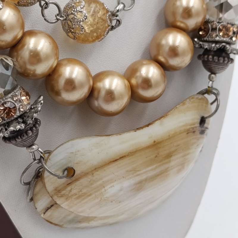 Troll beads necklace with shell - length 70cm