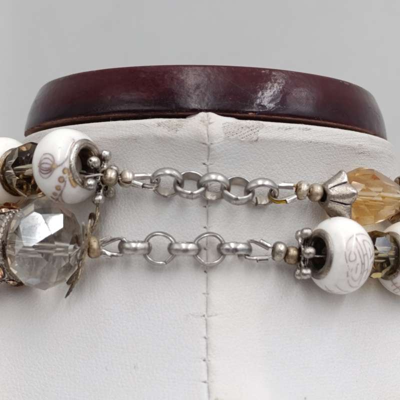 Troll beads necklace with shell - length 70cm