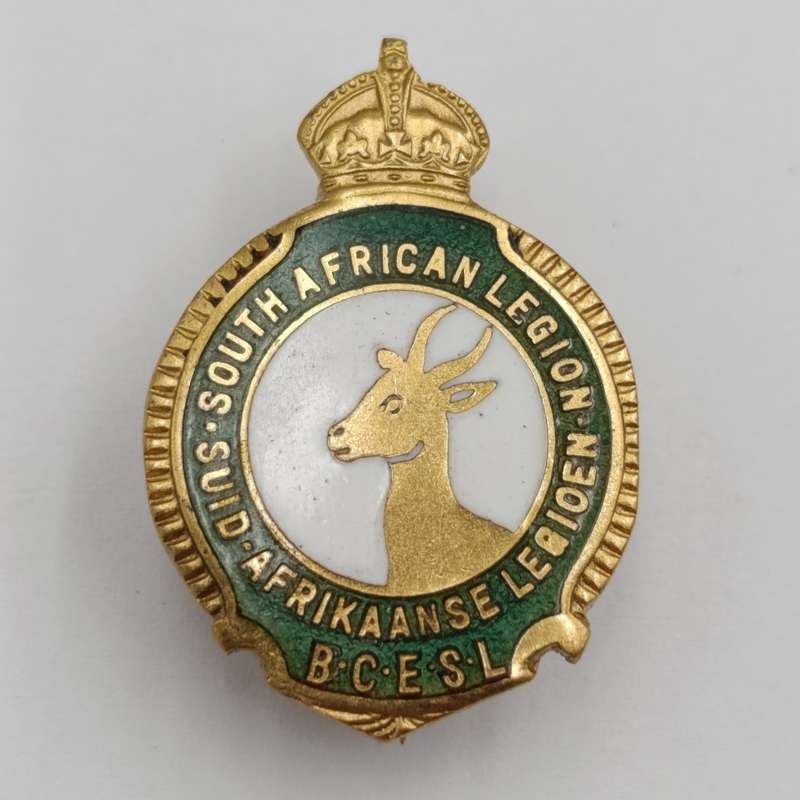 South African Legion BCESL lapel pin badge