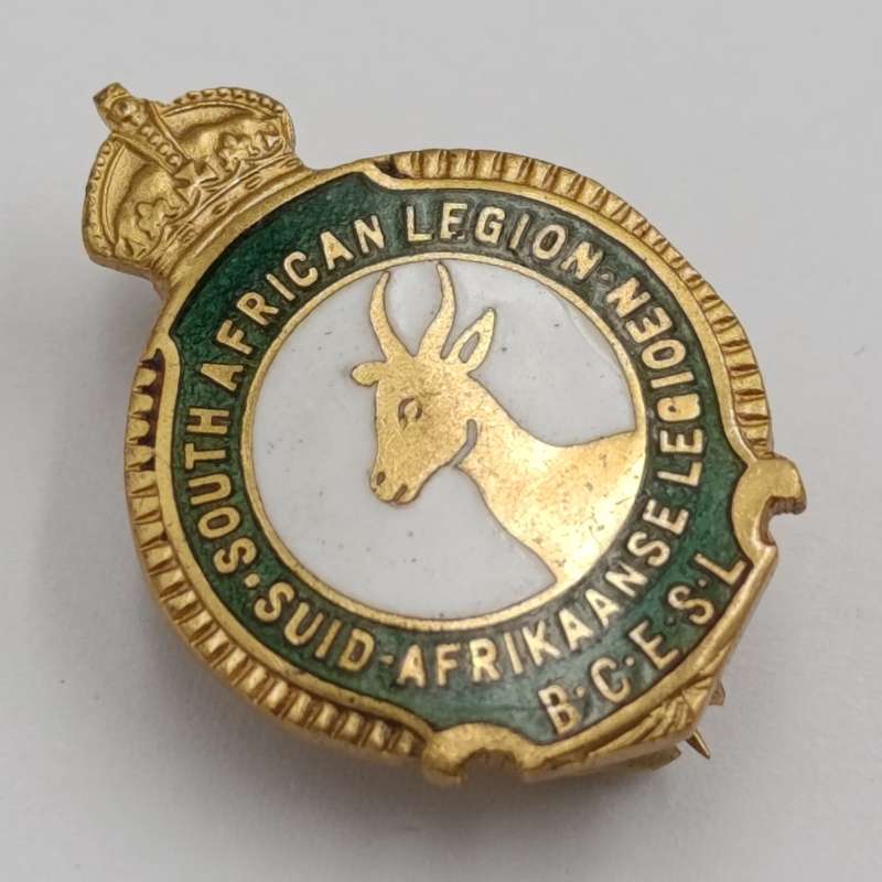 South African Legion BCESL lapel pin badge