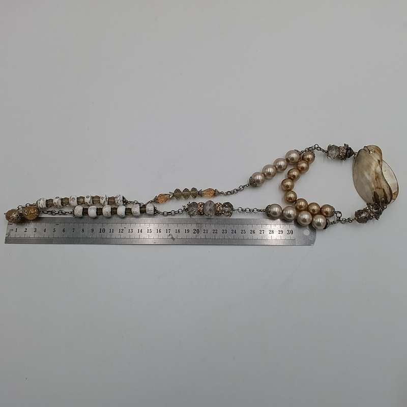 Troll beads necklace with shell - length 70cm