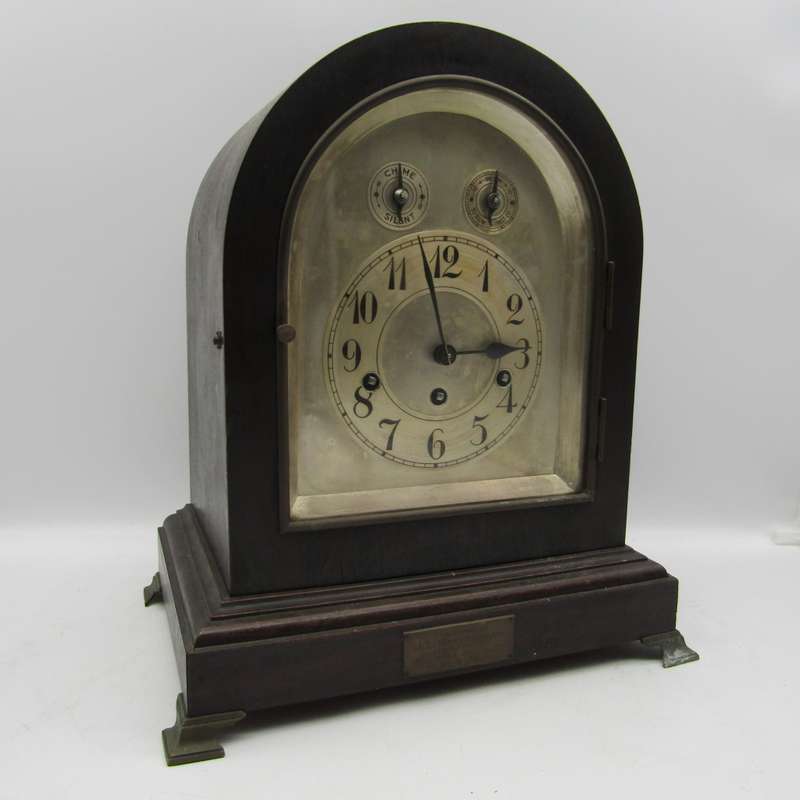Antique German Junghans mantel clock with  chimes - top repaired