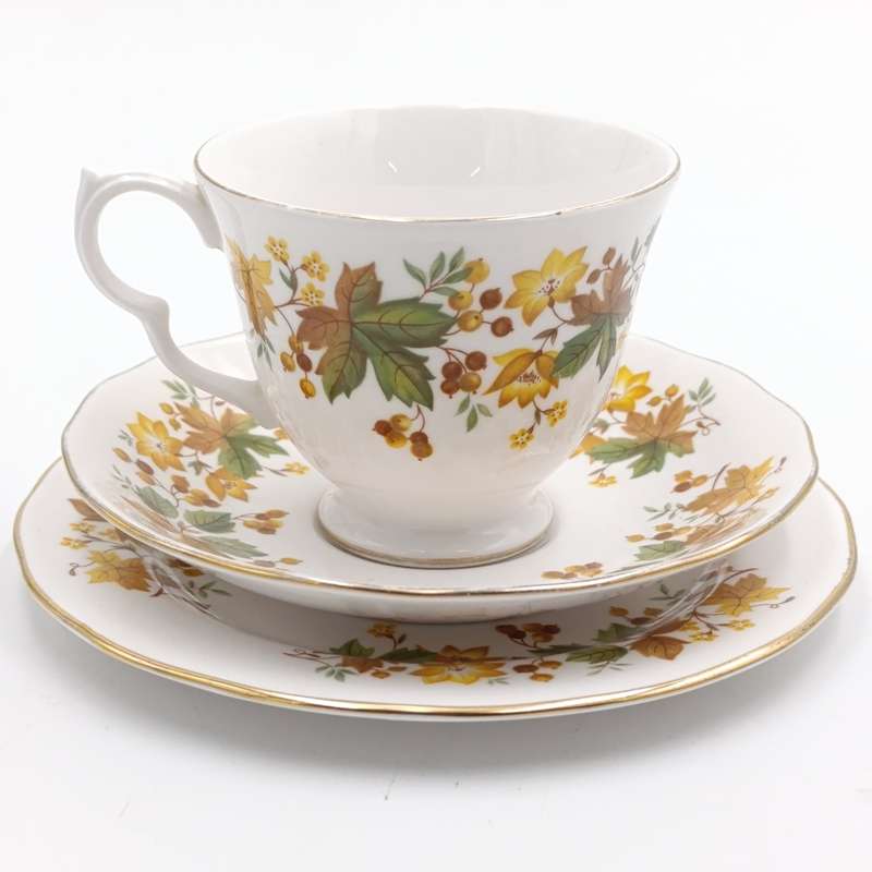 Vintage Queen Anne porcelain trio