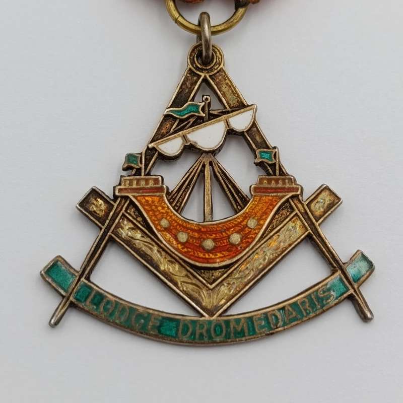 Founder Secretary medal of Bro GPJ Scheepers - Masonic Drommedaris lodge sterling silver medal