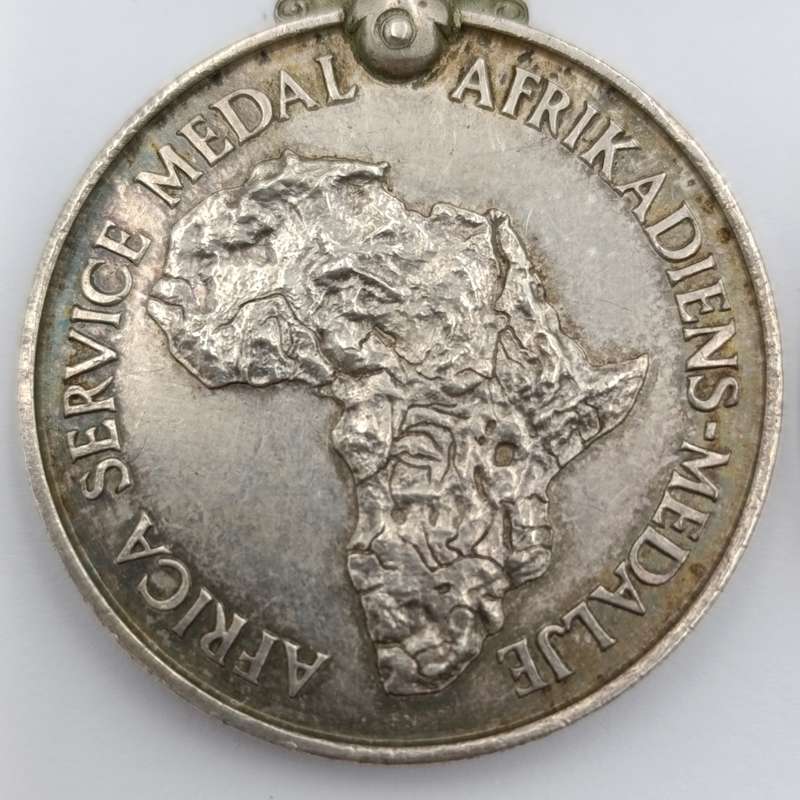 Pair of WW2 medals issued to 193159 C. Sadie - WW2 war medal and Africa service medal