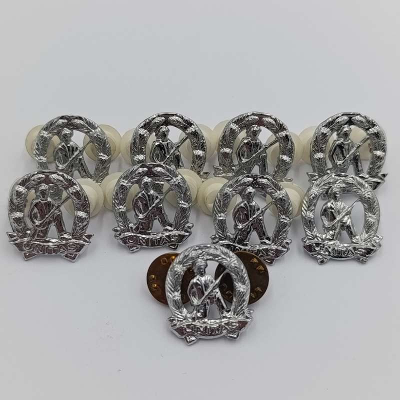 Lot of 9 SA Army Commando mess dress collar badges - right hand side