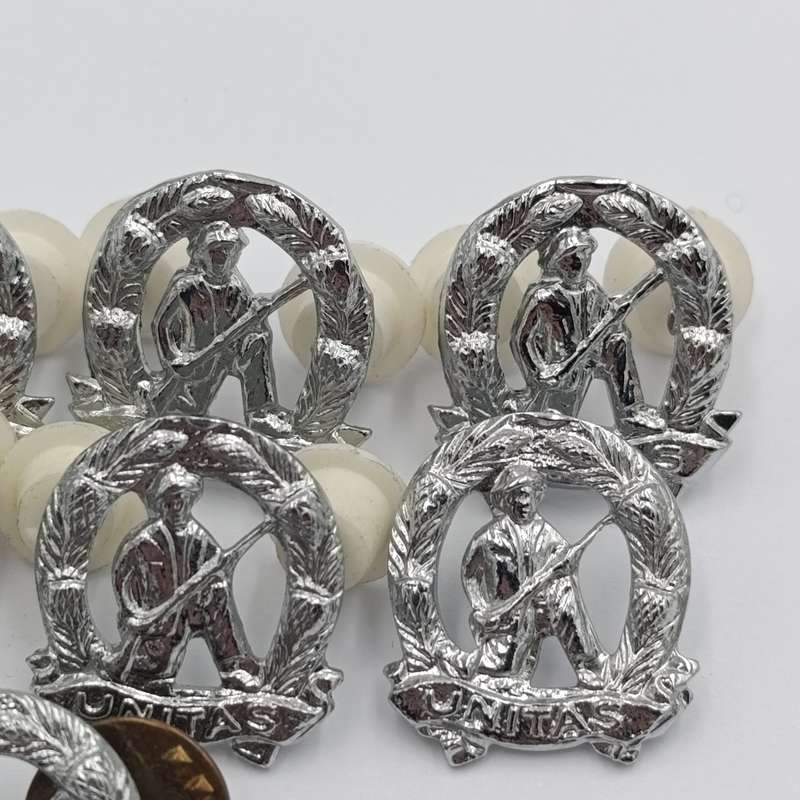 Lot of 9 SA Army Commando mess dress collar badges - right hand side