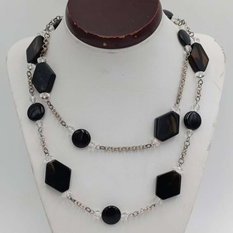 Onyx and Agate necklaces - length 90cm
