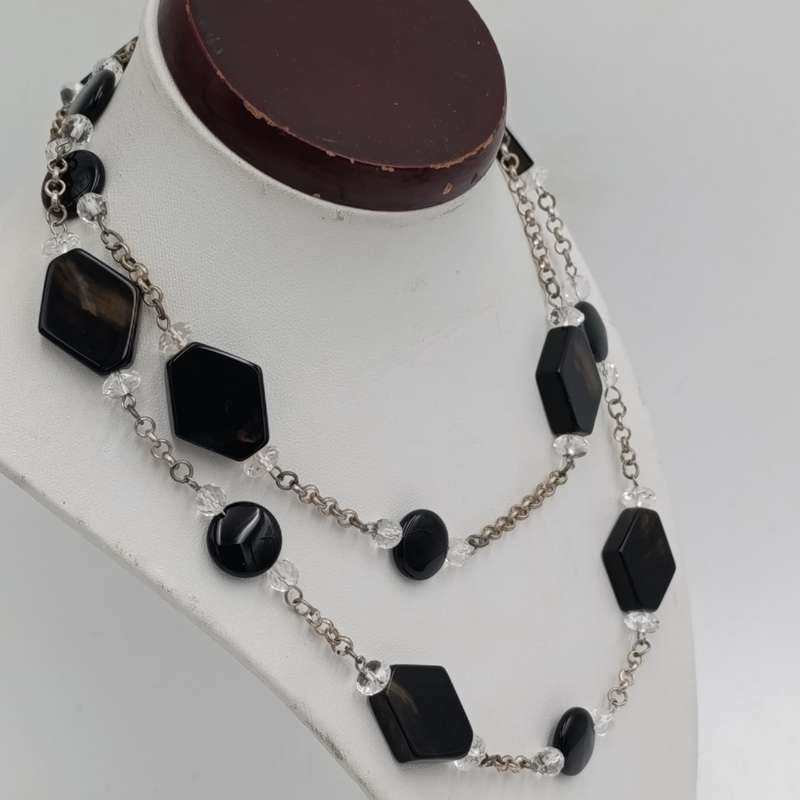 Onyx and Agate necklaces - length 90cm