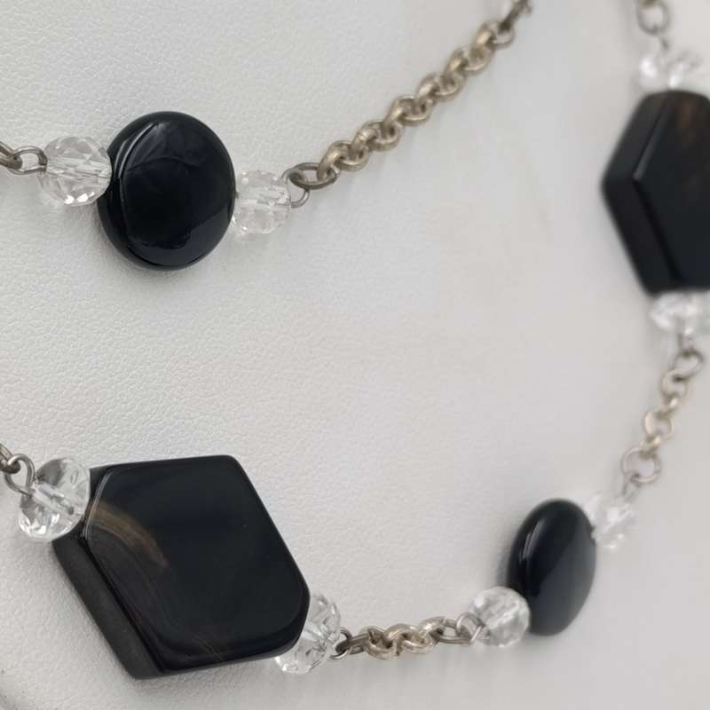 Onyx and Agate necklaces - length 90cm