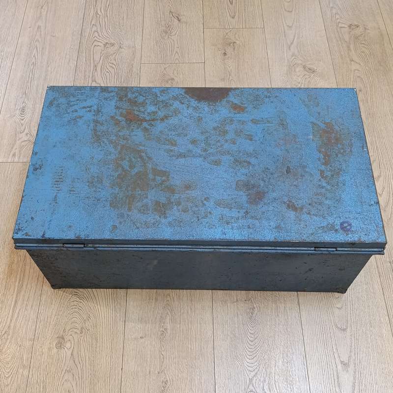 Vintage Large steel trunk