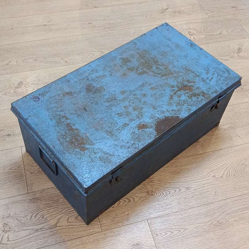 Vintage Large steel trunk