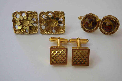 3 Pairs of Vintage cufflinks as per photo