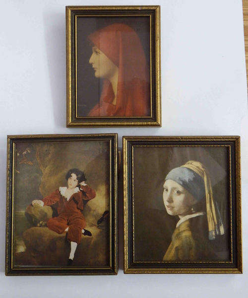 Set of 3 small framed prints - 12 x 14cm - as per photo