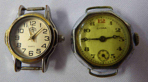 Two Ladies watches - CYMA & DIAMONDO - working - as per photo