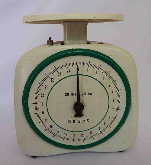 KRUPS - antique tin scale without bowl - as per photo
