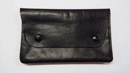 Leather tobacco pouch from cowhide - Vintage - as per photo