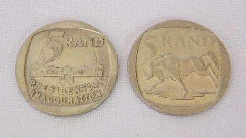 Mandela Coins - R5 - 2000 & 1994 - as per photo