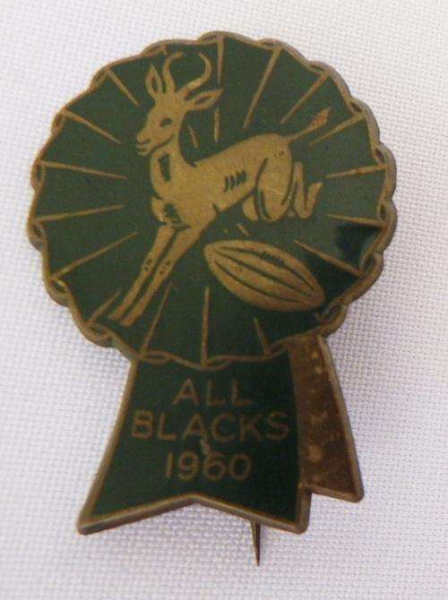 1960 Springboks / All Blacks pin badge - as per photo