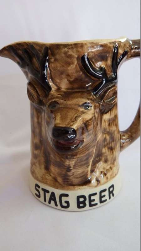Stag beer/ Stag bier jug with deer on the side - as per photo