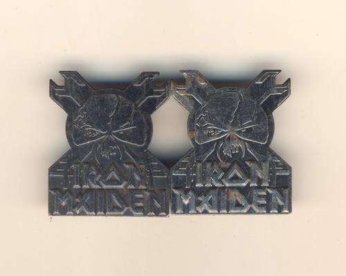 Pair of IRON MAIDEN badges - as per photo