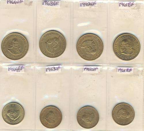 SA - 1960 to 1964 coin set - as per scan
