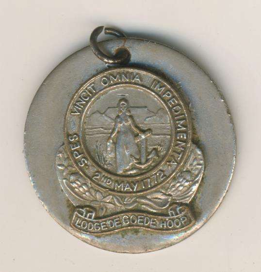 Lodge de Goede Hoop masonic medal - as per photo