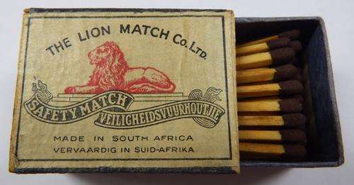 Old LION match box - safety matches - as per scan