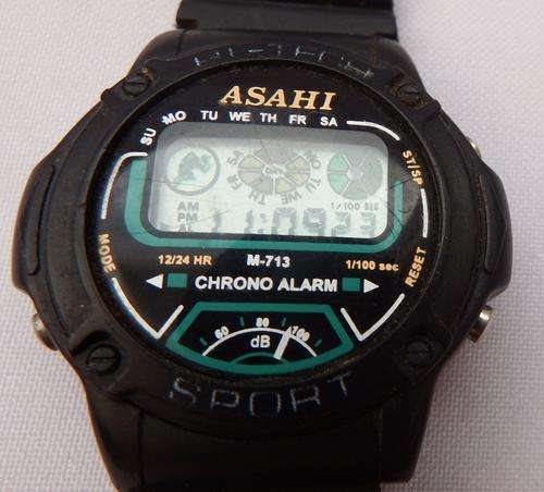 Vintage Asahi mens digital Chrono alarm watch - as per photo