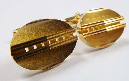 Pair of Gold coloured cufflinks - as per photo
