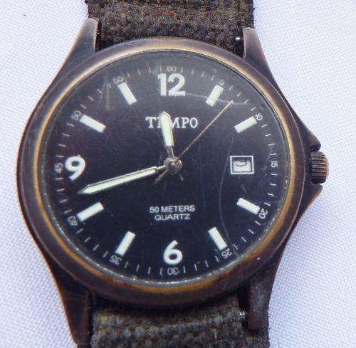Vintage Well used tempo mens watch - as per photo