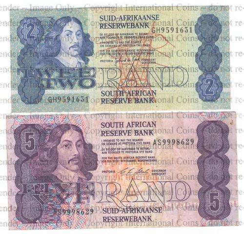 Lot of 4 old SA banknotes as per scan