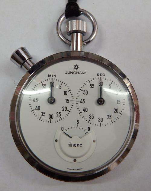 Junghans German Vintage stop watch in original box - working - as per photo