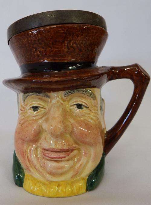 Toby mug of Tony Weller, silver plated rim - Lancaster as per photo