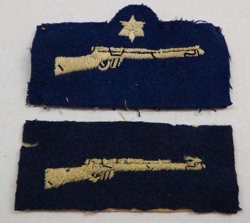 Lot of 2 Army Marksmen cloth badges - as per photo