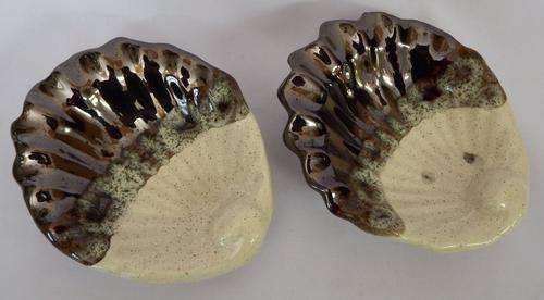 Set of two shell soap dishes - as per photo