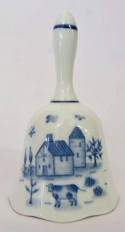 Delf like porcelain bell made in Japan - as per photo