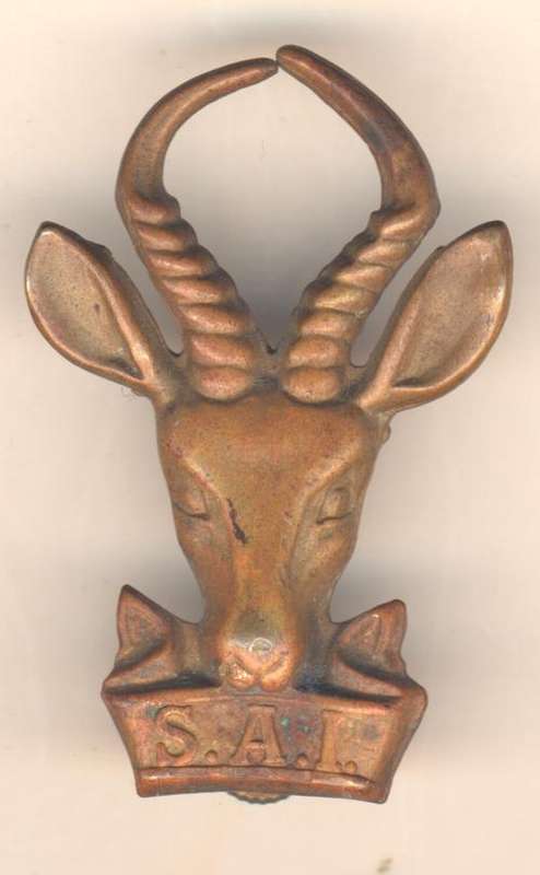 SA Infantry Corps Cap badge - variation - as per scan
