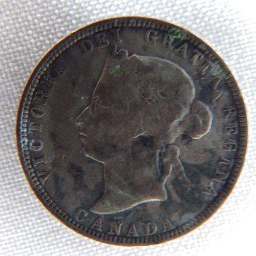 1880 Canada silver 25 cents - as per photo