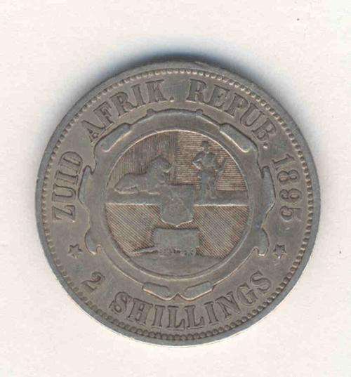 1895 ZAR Kruger two shilling -   - as per photp